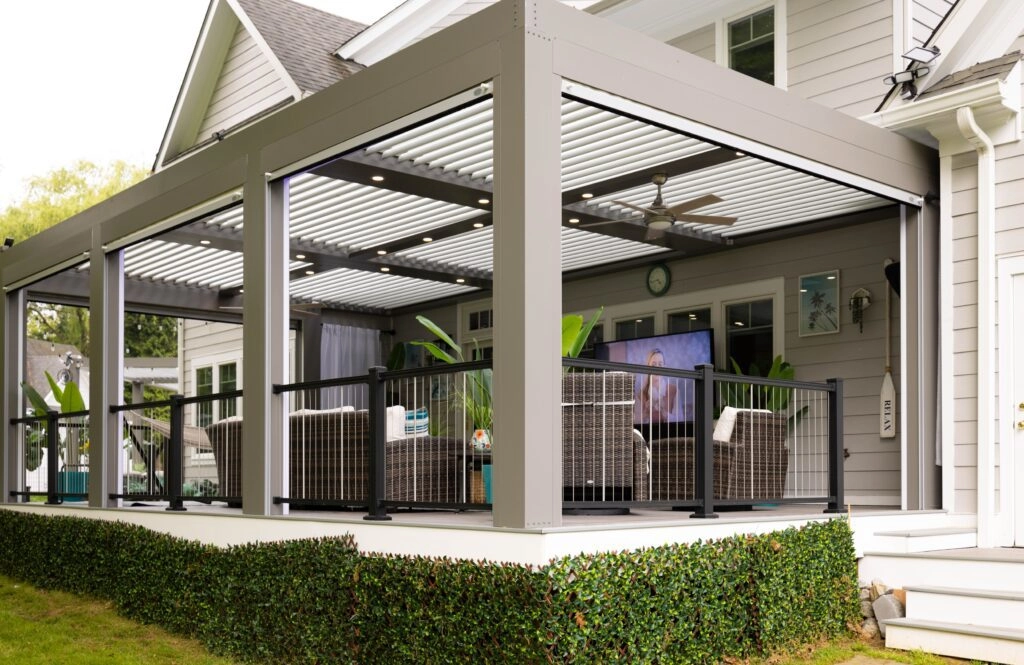 Sk stx pergola seating area